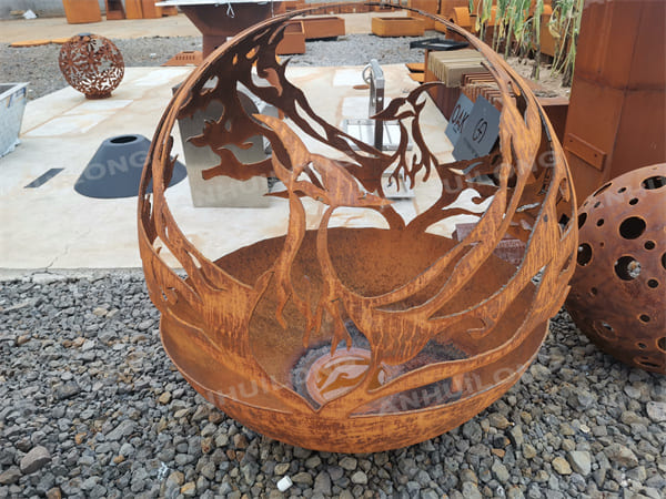 Laser Cut Exquisite Metal Fireball Fire Pit Wholesale