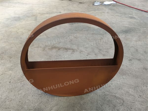 Industrial Landscape copper color planter for Holiday Village