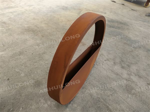 Industrial Landscape copper color planter for Holiday Village