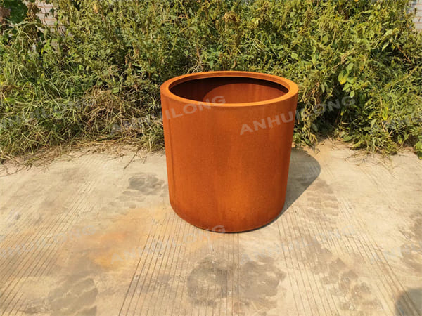 No Maintenance Round Corten Steel Planter Factory