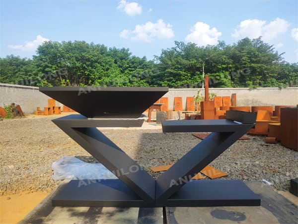 China Manufacture output out door corten steel  bbq grill