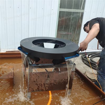 Rustic style corten steel water feature For Holiday Village