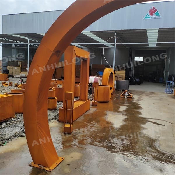 Economic And Durable corten steel moon gate for garden