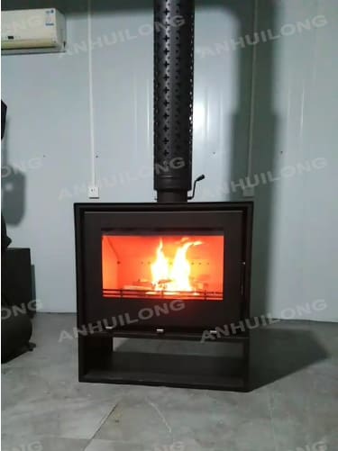 European style Rectangular Black Painted indoor fireplace Manufacturer