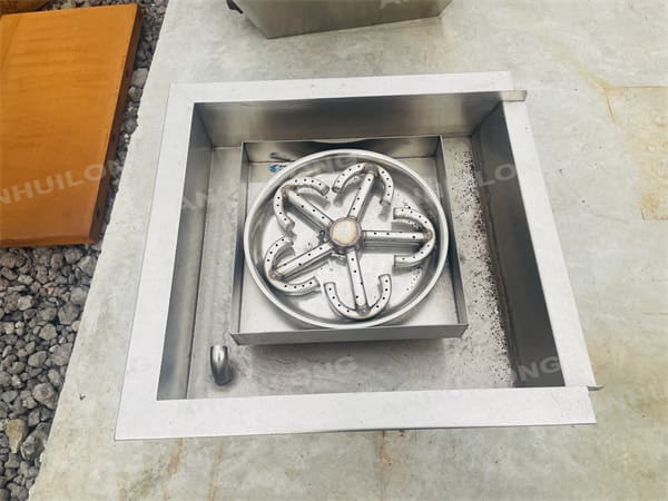 Stainless steel gas fire pit water bowl for waterpool