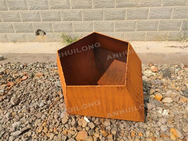 Corten Steel Planter For The Final Color