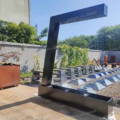 Corten steel Free Standing Water Pond Feature Rusty Water Fountain