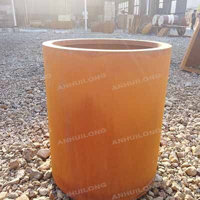 Corten steel outside flower pot rust steel flower pot corten steel plant pot