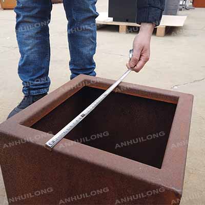 High quality Assembled coated corten steel flower pot Planter Box garden planter metal flowerpot