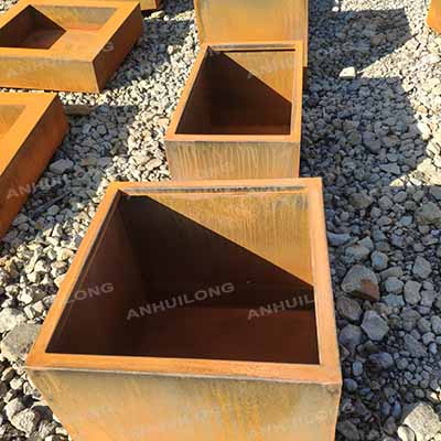 Large Size Outdoor Decoration Steel Plant Pots Corten Steel Planter pots