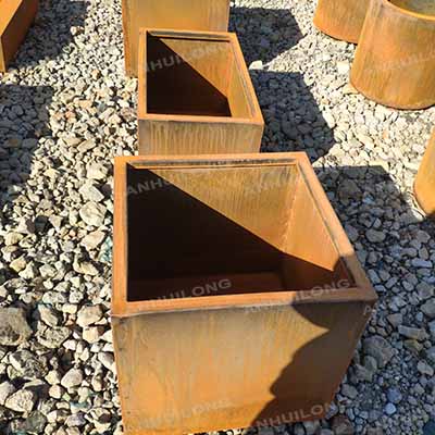 Large Size Outdoor Decoration Steel Plant Pots Corten Steel Planter pots