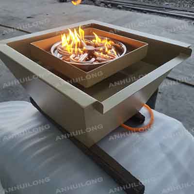 Modern Outdoor Pool Corten Steel Fire and Water Bowls