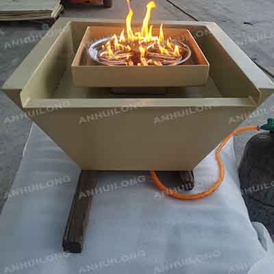 Modern Outdoor Pool Corten Steel Fire and Water Bowls