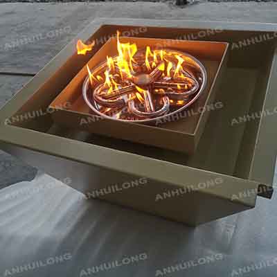 Modern Outdoor Pool Corten Steel Fire and Water Bowls