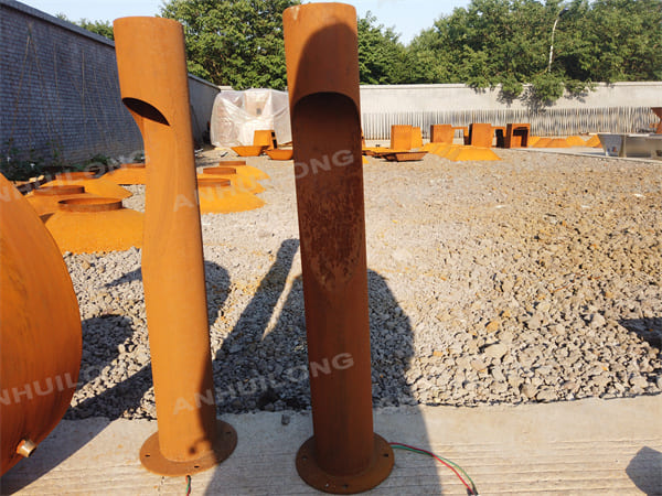 Outdoor Led Rusted Bollard Lights For Park Project