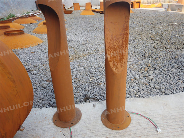 Outdoor Led Rusted Bollard Lights For Park Project