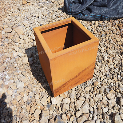 Outdoor garden Metal Planter Corten Steel Flower Pot Corten steel garden planter