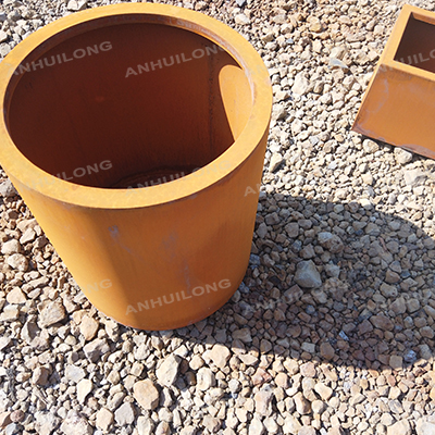 Outdoor garden Metal Planter Corten Steel Flower Pot Corten steel garden planter