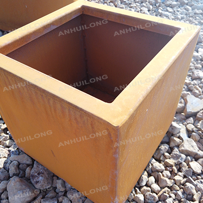 Outdoor garden Metal Planter Corten Steel Flower Pot Corten steel garden planter