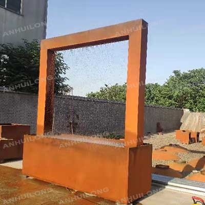 Rusty corten Steel Garden art decoration Water feature Wall Fountain Sculptures