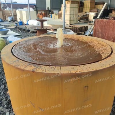 Customized corten steel water feature For Landscaping