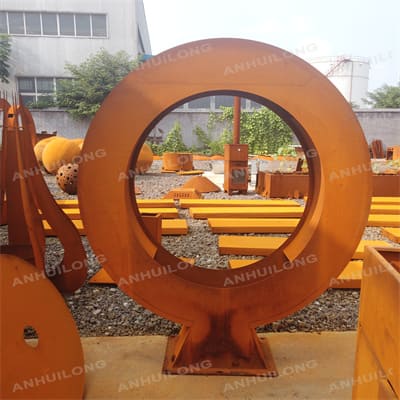 Decorative corten steel water fountain For Ornamental Garden