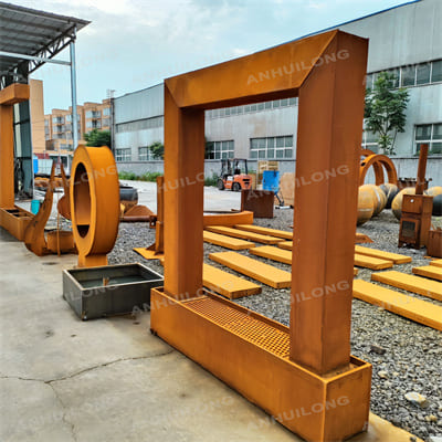 Eye-catching corten steel water fountain For Landscaping