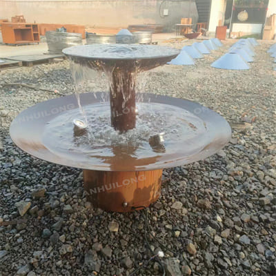 Corten Steel Water Fountain for Enhancing Landscape Architecture
