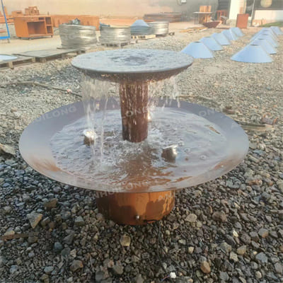 Corten Steel Water Fountain for Enhancing Landscape Architecture