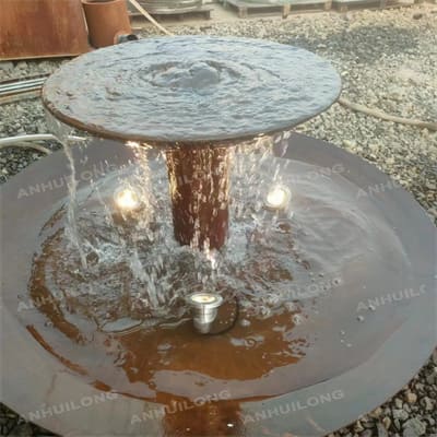 Corten Steel Water Fountain for Enhancing Landscape Architecture