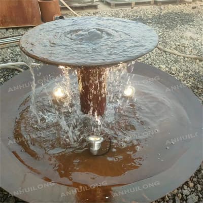 European style modern outdoor water fountain nature rusty garden waterfall