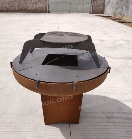 Double Baking Tray Corten Steel BBQ Grill