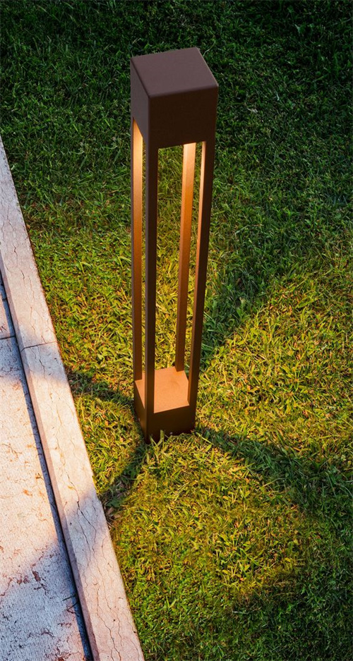 Modern outdoor metal modern luxury  corten steel light box