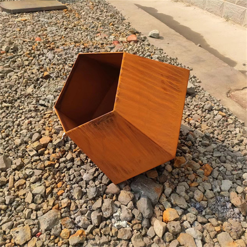 Outdoor Large Metal Corten Steel Irregular Customization Planter Pot