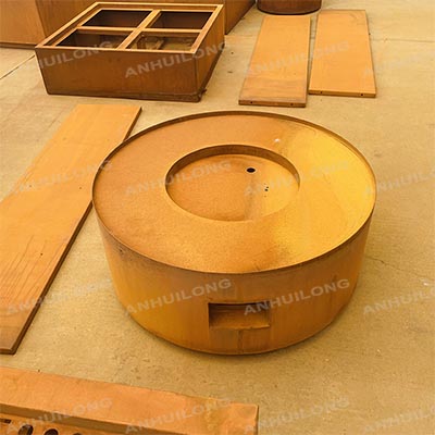 Patio Fire Pit Corten Steel Natural Gas/Propane Fire Pits Table