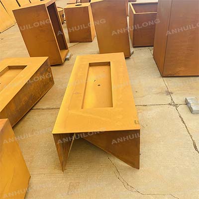 Patio Fire Pit Corten Steel Natural Gas/Propane Fire Pits Table