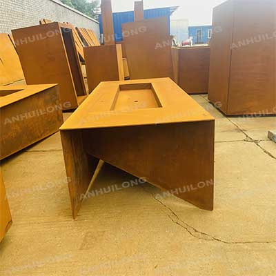 Patio Fire Pit Corten Steel Natural Gas/Propane Fire Pits Table