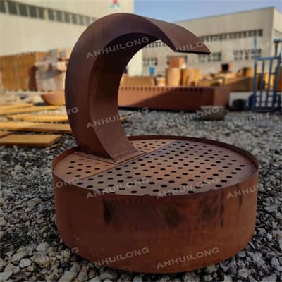 Eye-catching corten steel garden water fountain For Gardening Articles