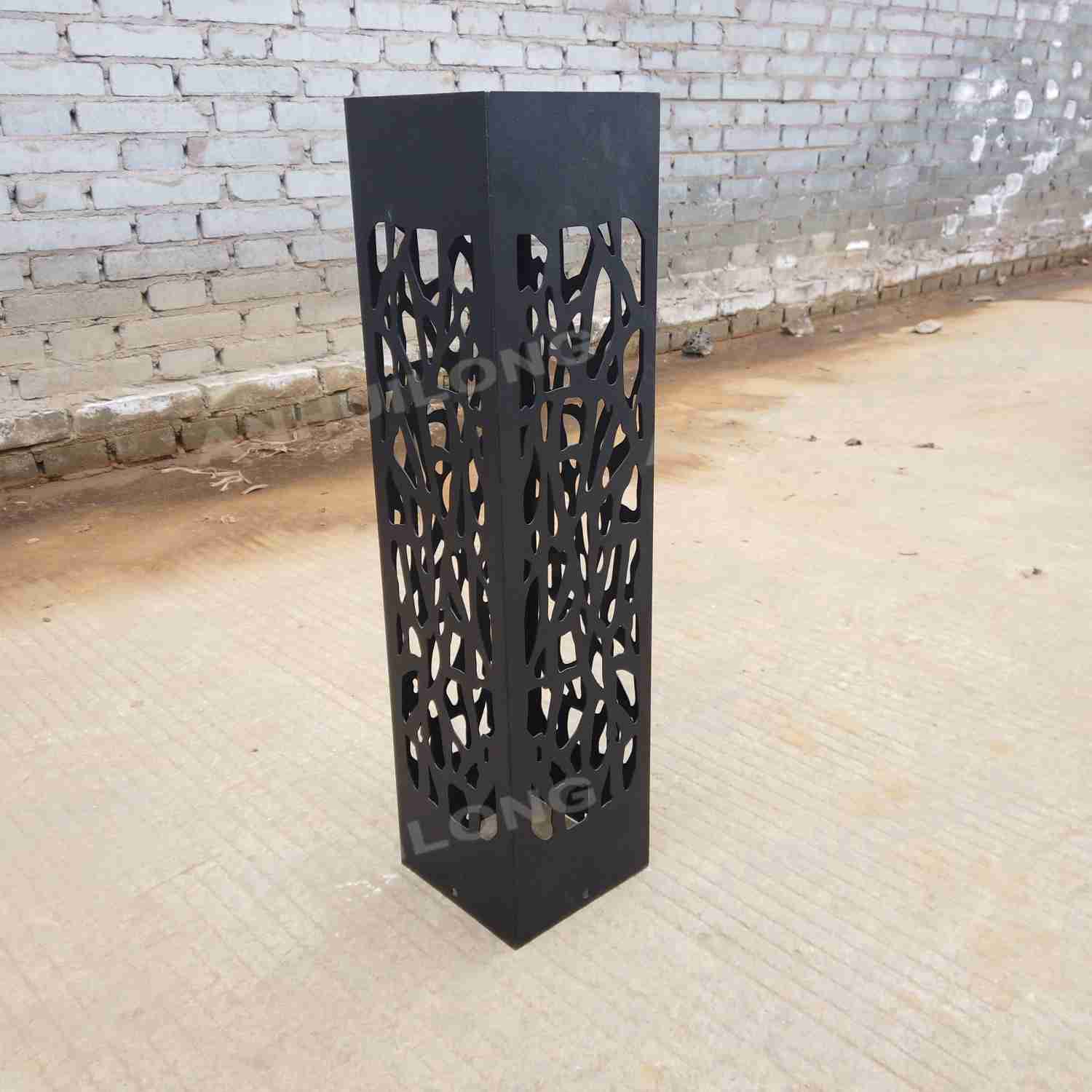 Decorative corten lightbox with laser cut design