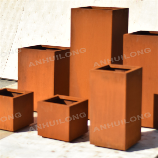 Indoor outdoor lovely garden decoration heavy duty corten steel planters