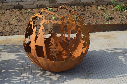 Handmade Outdoor Corten Steel Garden Fire Pit Balls