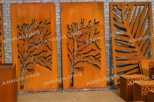 classic indoor outdoor corten steel screens fencing panels