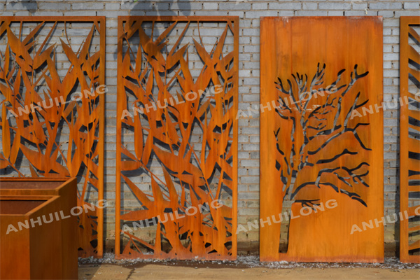 classic indoor outdoor corten steel screens fencing panels