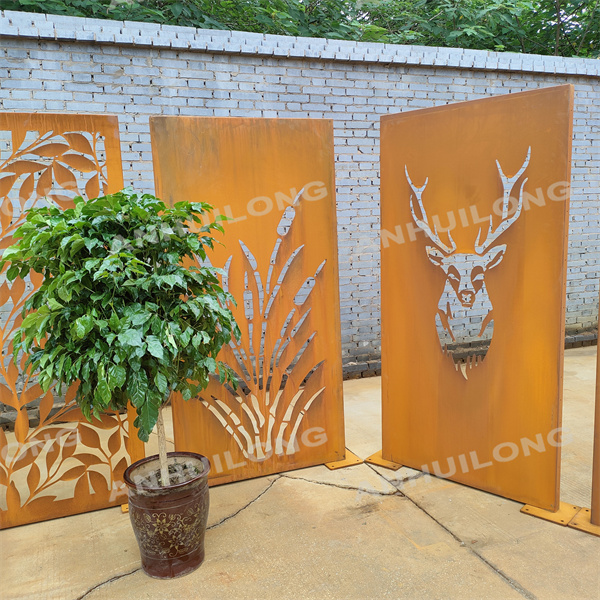 Outdoor Garden Decorative Corten Steel  Metal Fence