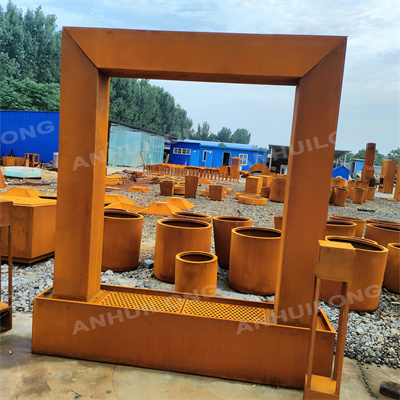 garden art backyard decoration corten steel customized water fountains