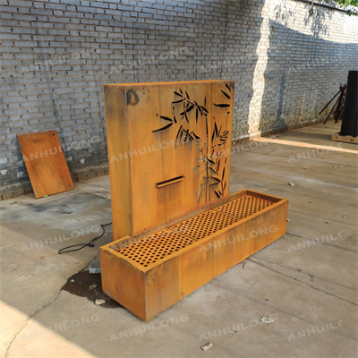 corten steel water feature for Ornamental Garden Services