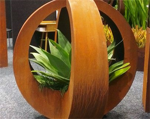 Outdoor Large Metal Corten Steel Irregular Customization Planter Pot