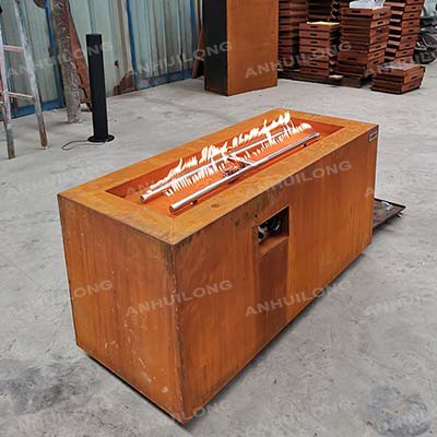 Patio Fire Pit Corten Steel Natural Gas/Propane Fire Pits Table