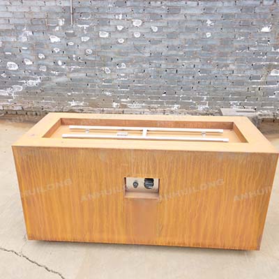 Patio Fire Pit Corten Steel Natural Gas/Propane Fire Pits Table