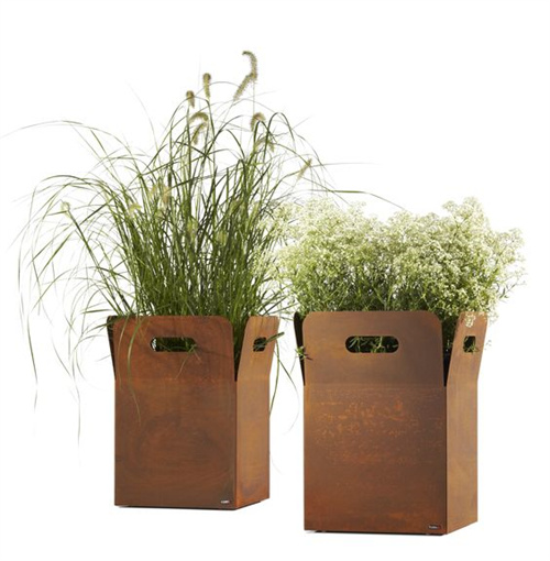 Outdoor Large Metal Corten Steel Irregular Customization Planter Pot